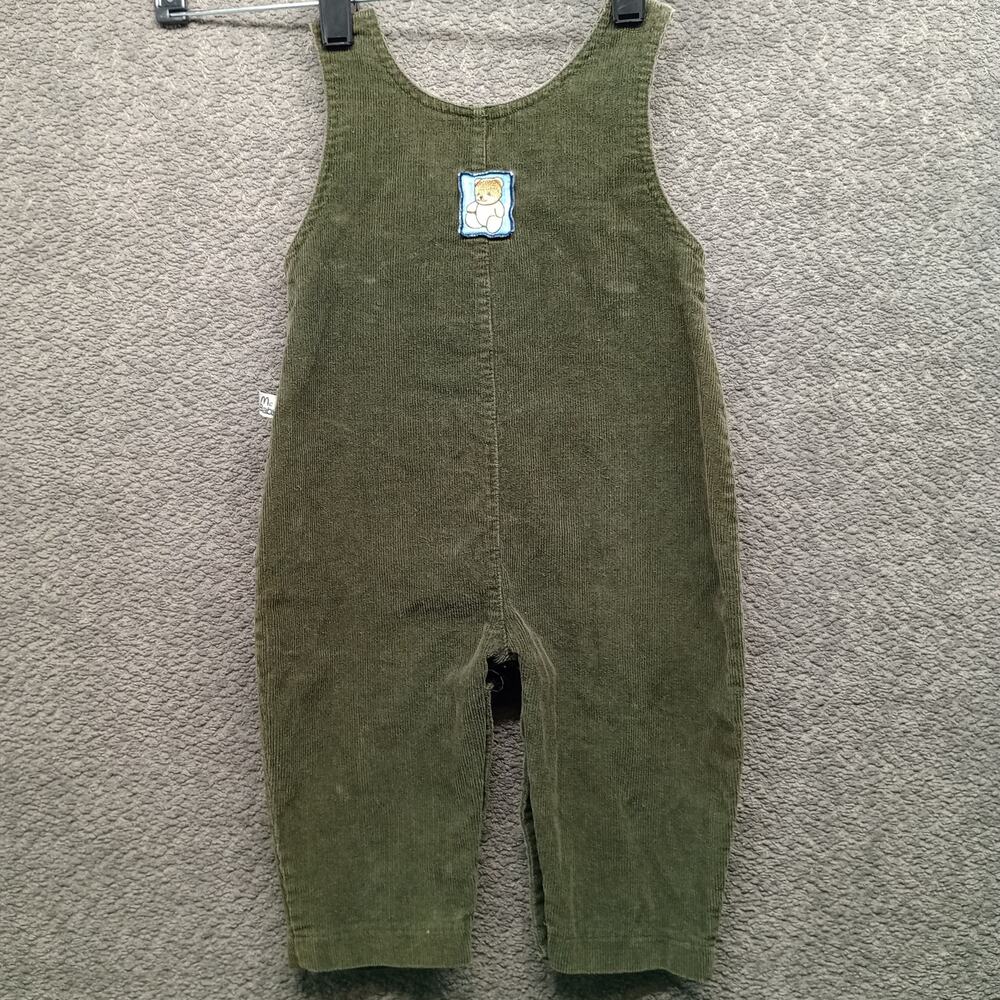 Vintage-Style Mc Baby Overalls 6–9M Snap Button Corduroy Overalls